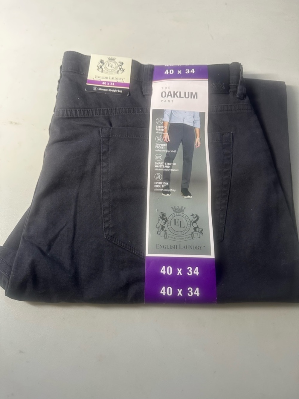 English Laundry Oaklum Slim Straight Jeans in Black